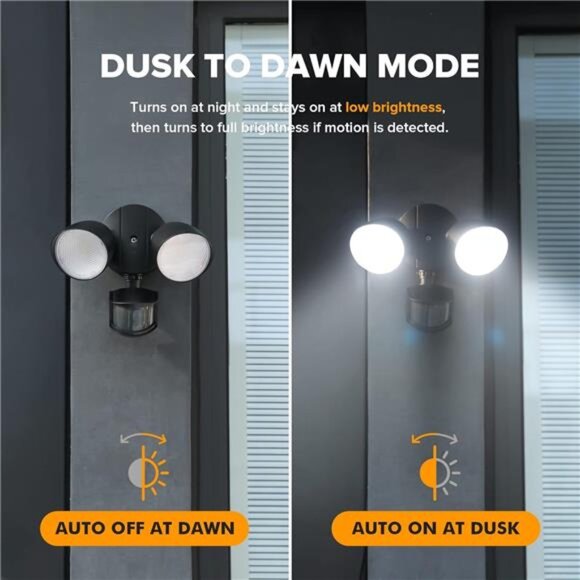 32W 2500 Lumen LED Security Lights Motion Sensor Light Outdoor, 5000K Daylight - Picture 5 of 7